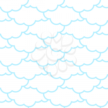 Clouds seamless pattern. Sky background. Retro Ornament for Cloth
