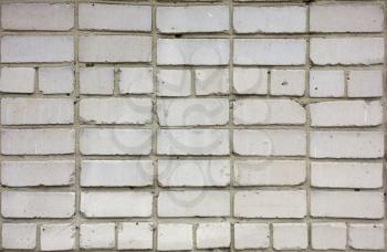 White brick wall texture. Facing bricks pattern.
