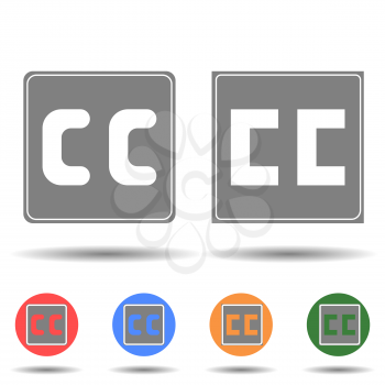 CC Creative Commons icon vector logo isolated on background