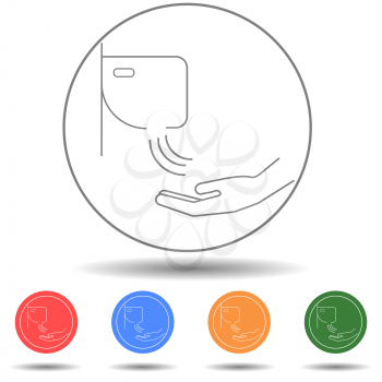 Hand dryer vector icon isolated background