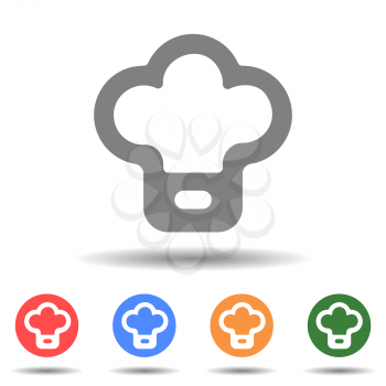 Chef cook icon vector isolated