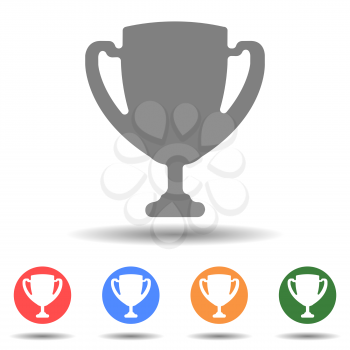 Gray champions cup icon vector