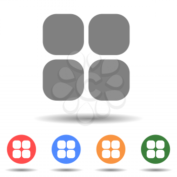 Navigation buttons vector icon isolated