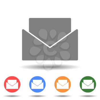Opened envelope with letter inside vector icon