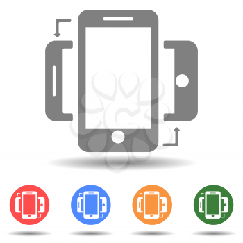 Rotate smartphone icon vector isolated