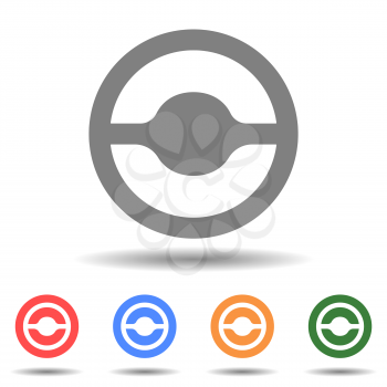 Round shape icon vector isolated