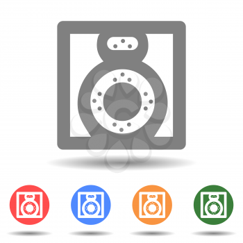 Music speaker icon vector isolated