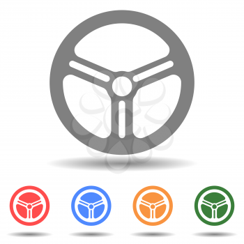 Wheel disk, car tires icon vector