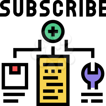 subscribe for monitoring order color icon vector. subscribe for monitoring order sign. isolated symbol illustration