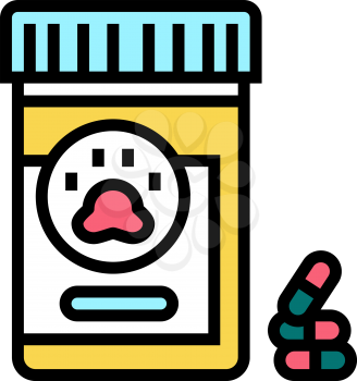 sedative medications for pets color icon vector. sedative medications for pets sign. isolated symbol illustration