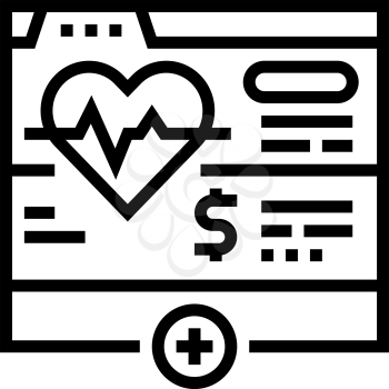 health web site subscription line icon vector. health web site subscription sign. isolated contour symbol black illustration