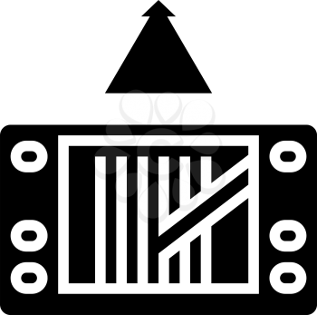 gps navigation device glyph icon vector. gps navigation device sign. isolated contour symbol black illustration