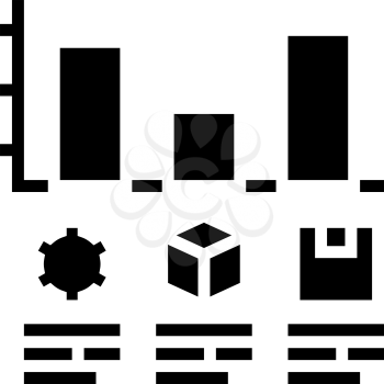 analyzing internet marketing glyph icon vector. analyzing internet marketing sign. isolated contour symbol black illustration