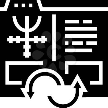 index to information converter glyph icon vector. index to information converter sign. isolated contour symbol black illustration