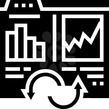 digital value converter glyph icon vector. digital value converter sign. isolated contour symbol black illustration