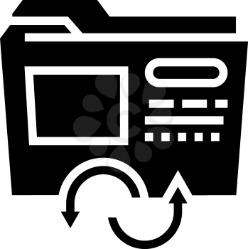 files converter glyph icon vector. files converter sign. isolated contour symbol black illustration