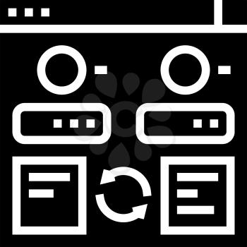 program app converter glyph icon vector. program app converter sign. isolated contour symbol black illustration
