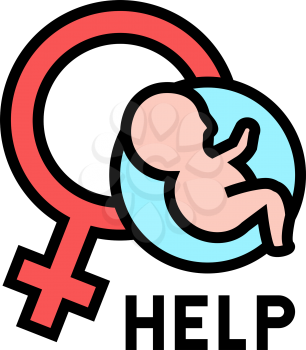 help and consultation fertilization color icon vector. help and consultation fertilization sign. isolated symbol illustration