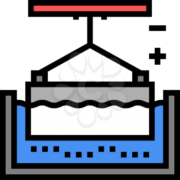 metal galvanization color icon vector. metal galvanization sign. isolated symbol illustration