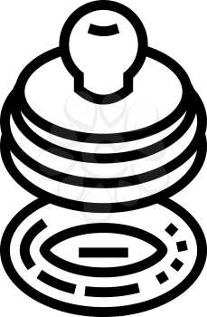 stamp for accept allowance line icon vector. stamp for accept allowance sign. isolated contour symbol black illustration
