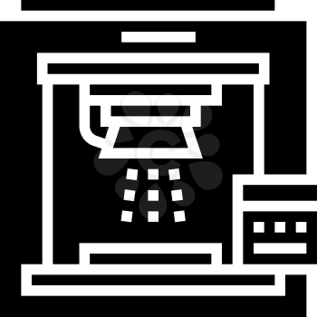 sandblasting machine glyph icon vector. sandblasting machine sign. isolated contour symbol black illustration