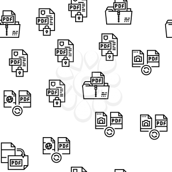 Pdf Electronic File Vector Seamless Pattern Thin Line Illustration
