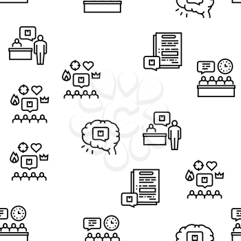 Industrial Process Vector Seamless Pattern Thin Line Illustration