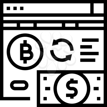 crowdfunding ico line icon vector. crowdfunding ico sign. isolated contour symbol black illustration