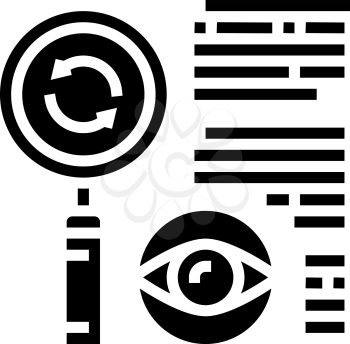 recheck expert glyph icon vector. recheck expert sign. isolated contour symbol black illustration