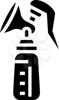 breast milk pump glyph icon vector. breast milk pump sign. isolated contour symbol black illustration