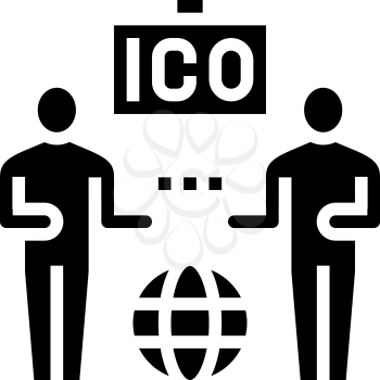 investors ico glyph icon vector. investors ico sign. isolated contour symbol black illustration