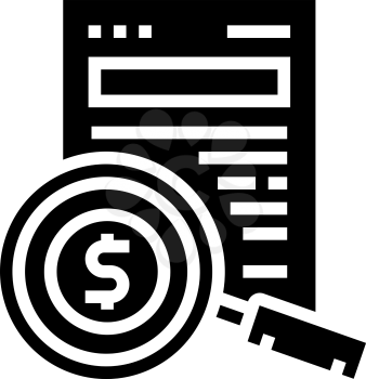 credit money glyph icon vector. credit money sign. isolated contour symbol black illustration