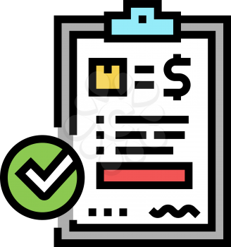 evaluation and contract color icon vector. evaluation and contract sign. isolated symbol illustration