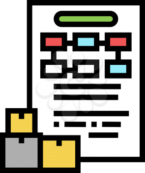 order management color icon vector. order management sign. isolated symbol illustration