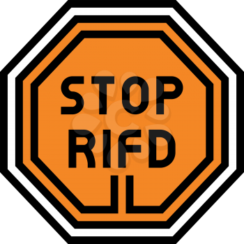 stop rfid color icon vector. stop rfid sign. isolated symbol illustration