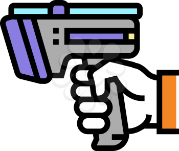 laser gun for scan rfid color icon vector. laser gun for scan rfid sign. isolated symbol illustration