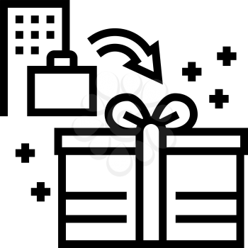 bonuses and gifts benefits line icon vector. bonuses and gifts benefits sign. isolated contour symbol black illustration