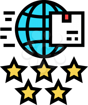 feedback international free shipping color icon vector. feedback international free shipping sign. isolated symbol illustration