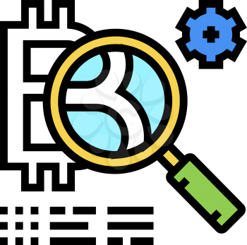 token development ico color icon vector. token development ico sign. isolated symbol illustration