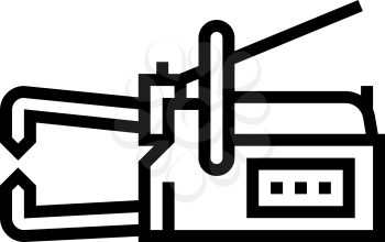 non-consumable electrode welding line icon vector. non-consumable electrode welding sign. isolated contour symbol black illustration