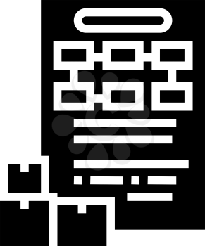 order management glyph icon vector. order management sign. isolated contour symbol black illustration