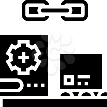 supply chain glyph icon vector. supply chain sign. isolated contour symbol black illustration