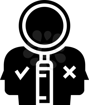 ethics philosophy glyph icon vector. ethics philosophy sign. isolated contour symbol black illustration