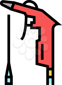 gun of air compressor color icon vector. gun of air compressor sign. isolated symbol illustration