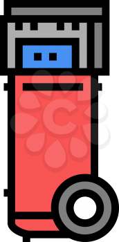 mobile air compressor color icon vector. mobile air compressor sign. isolated symbol illustration