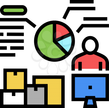 analytics shipment logistics color icon vector. analytics shipment logistics sign. isolated symbol illustration