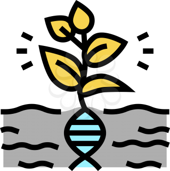 plant genetic color icon vector. plant genetic sign. isolated symbol illustration