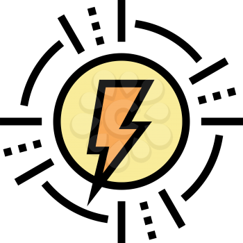 lightning energy saving logo color icon vector. lightning energy saving logo sign. isolated symbol illustration
