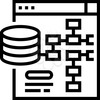 digital processing line icon vector. digital processing sign. isolated contour symbol black illustration