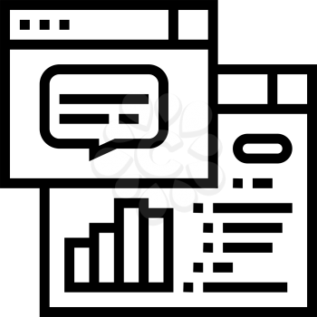 tasks hierarchy digital processing line icon vector. tasks hierarchy digital processing sign. isolated contour symbol black illustration